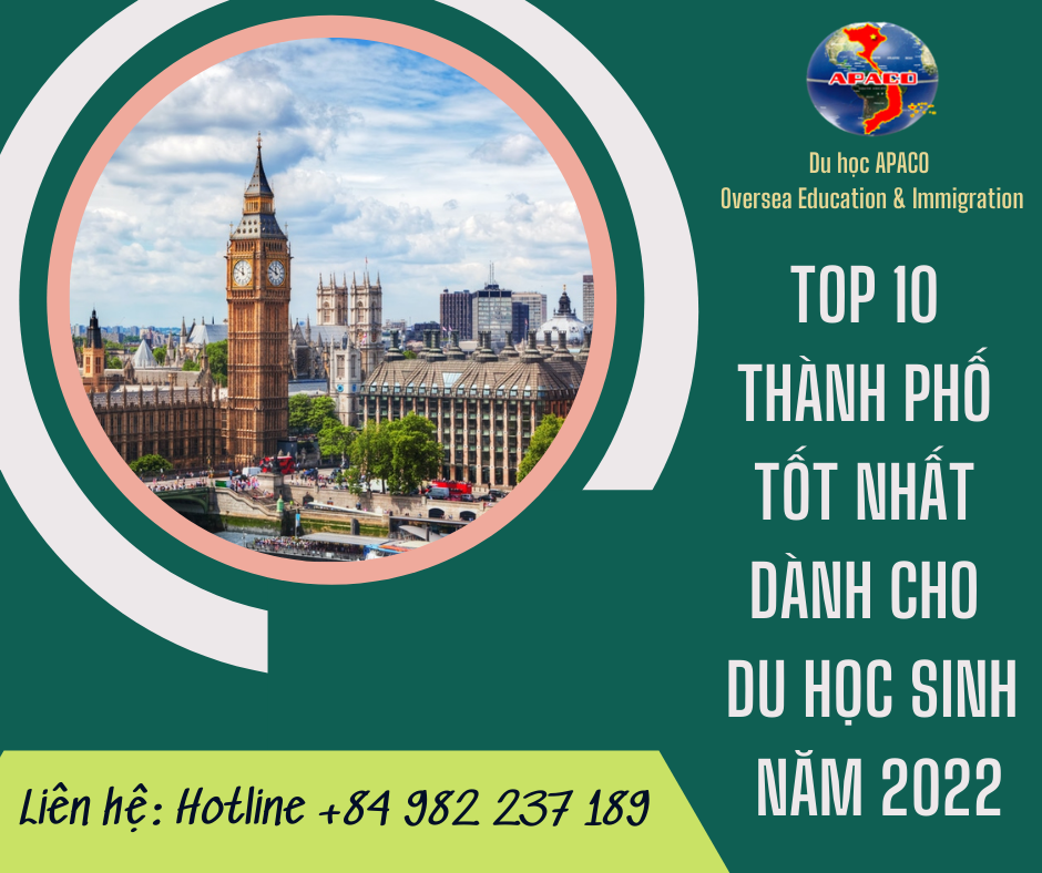 10 thành phố tốt nhất để du học năm 2022